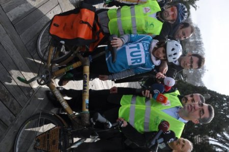 Sağlıklı yaşam için pedal çevirdiler