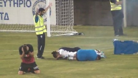 Sahaya atılan yabancı madde böyle patladı