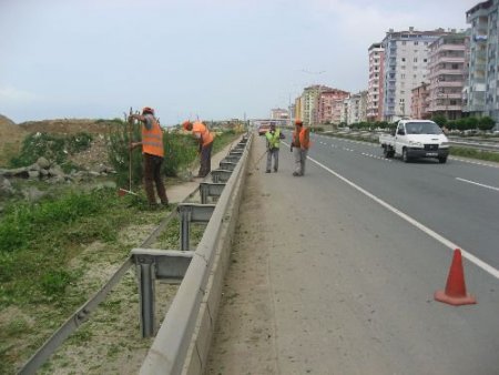 Sahil Yolu Yabancı Otlardan Temizleniyor