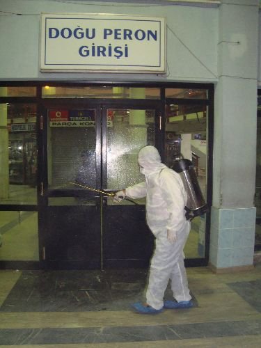 Sakarya Otobüs Terminali Domuz Gribi Virüsüne Karşı İlaçlandı