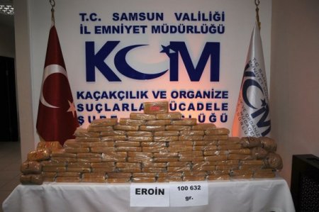 Samsun'da 101 kilo eroin ele geçirildi