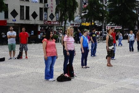 Samsun’da ‘Duran adam’ eylemi