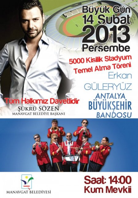 Sanatçı Erkan Güleryüz Manavgat'ta konser verecek