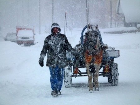 Sarıkamış’ta kar ve tipi hayatı olumsuz etkiliyor