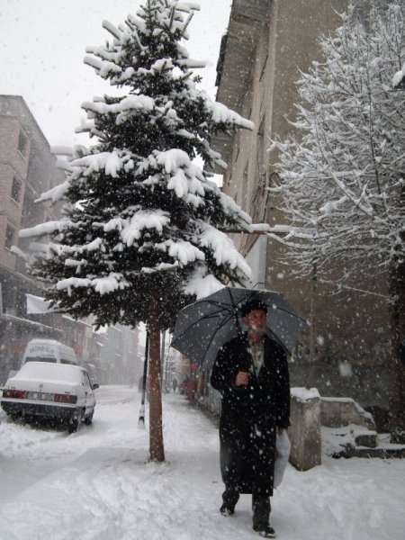 Sarıkamış'ta kar yağışı etkili oluyor