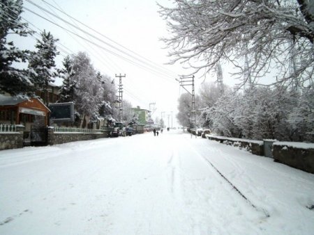 Sarıkamış'ta kar yağışı etkili oluyor