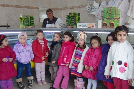 Sarıkaya’da anaokulu öğrencileri esnafları ziyaret etti