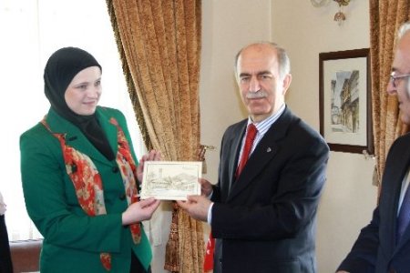 Şehit eşi Bosnalı bayan belediye başkanı, işbirliği için Bursa’da