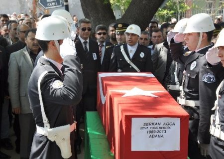 Şehit polis memuru Ağca'nın cenazesi memleketi Kozan’da toprağa verildi