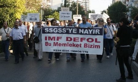 Sgk Yasası Antalya'da Protesto Edildi