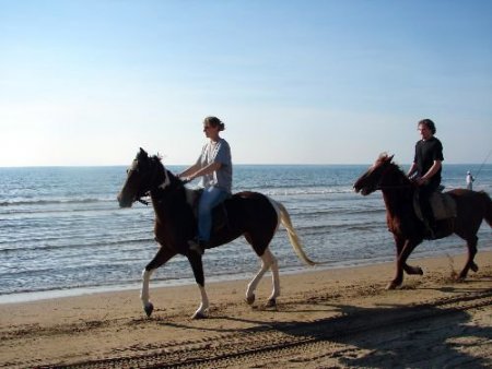 Side Plajında Kış Dönemi At Safari Turları Başladı