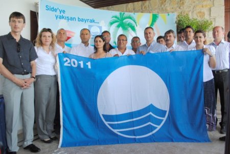 Side'de 11 Konaklama Tesisi Mavi Bayrak Almaya Hak Kazandı