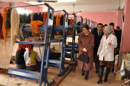 Siirt Valisi Aydın'ın eşi, toplum merkezlerini ziyaret etti