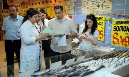 Sincan'da balık tezgahlarına denetim