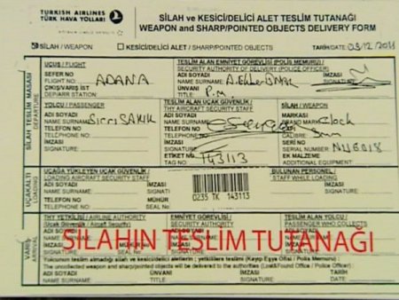 Sırrı Sakık’ın Silahını Boş Aldığına Dair İmzalı Tutanağı