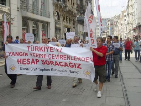 Sivas Olaylarında Ölenler Taksim'de Anıldı