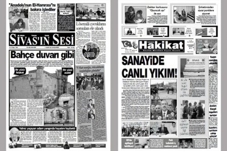 Sivas'ta birleşen gazeteler renklendi