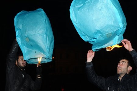 Sivas’ta Göktürk-2 uydusuna destek eylemi