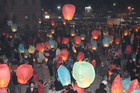 Sivas’ta Göktürk-2 uydusuna destek eylemi