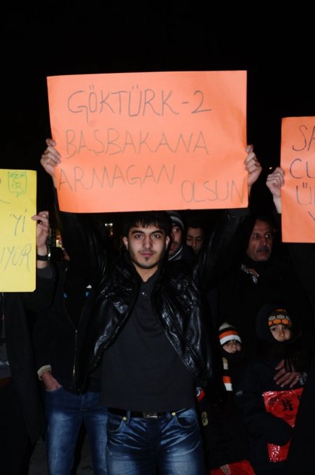 Sivas’ta Göktürk-2 uydusuna destek eylemi