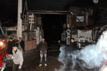 Sivas’ta kereste atölyesi yandı
