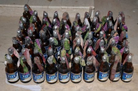 Sokak eylemcilerine operasyonda 80 molotof bombası ele geçirildi