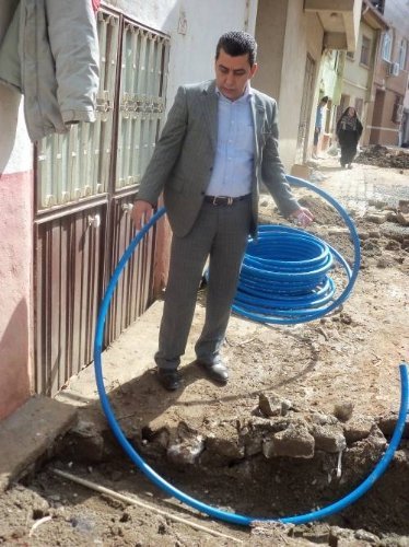 Sölöz'de içme suyu hatları yenilendi