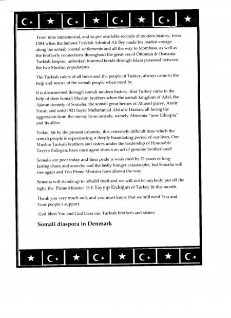 Somali Diasporasından Başbakan Erdoğan’a Teşekkür