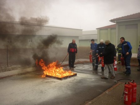 Su Arıtma Tesisi'nde yangın tatbikatı