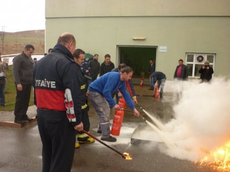 Su Arıtma Tesisi'nde yangın tatbikatı