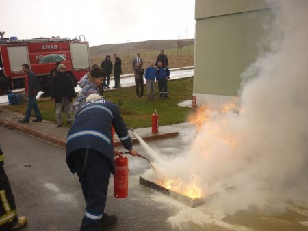 Su Arıtma Tesisi'nde yangın tatbikatı