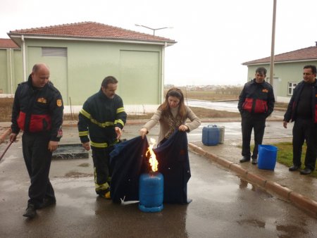 Su Arıtma Tesisi'nde yangın tatbikatı