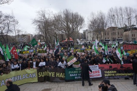 Suriye halkına destek için yürüdüler