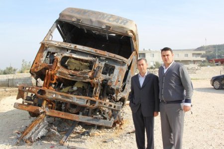 Suriye’de TIR’ları yanan firma sahiplerine kasko şoku