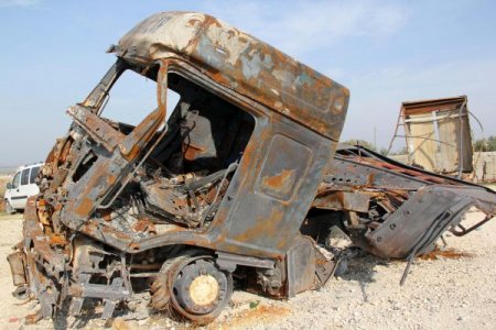 Suriye’de TIR’ları yanan firma sahiplerine kasko şoku