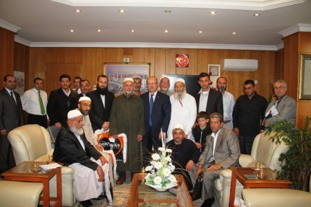 Suriyeli imamlar Müftü Gökce'yi zayaret etti