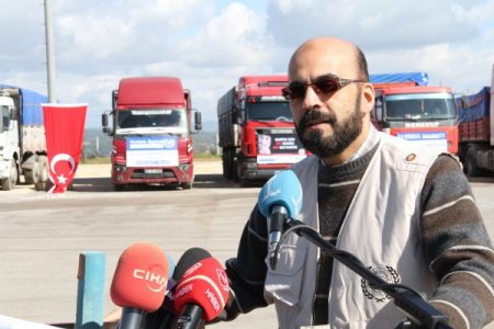 Suriye'ye en büyük yardım konvoyu Adana'dan gitti