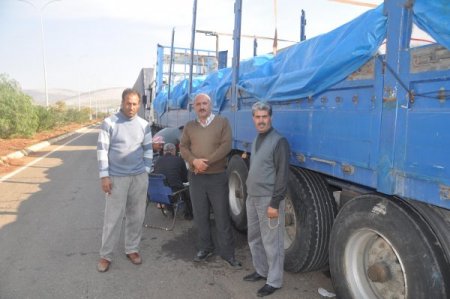 Suriye’ye yardım götüren TIR’lar için özel alan oluşturuldu