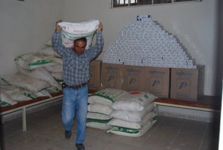 Suruç’ta 18 ton kaçak şeker ele geçirildi