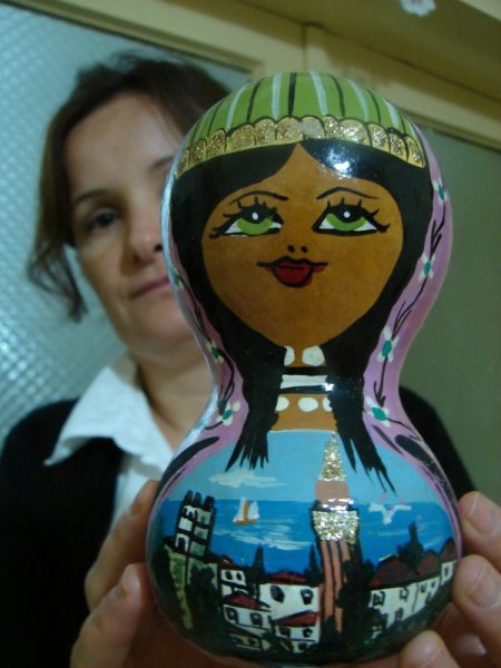 Süs Kabakları Hünerli Ellerde Turistik Eşya Oluyor