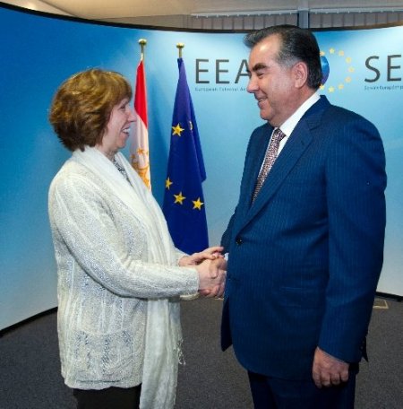 Tacik lider Rahman, Catherine Ashton ile görüştü