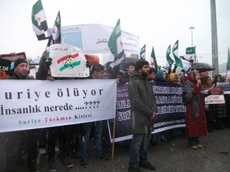 Taksim'de Suriye Protestosu