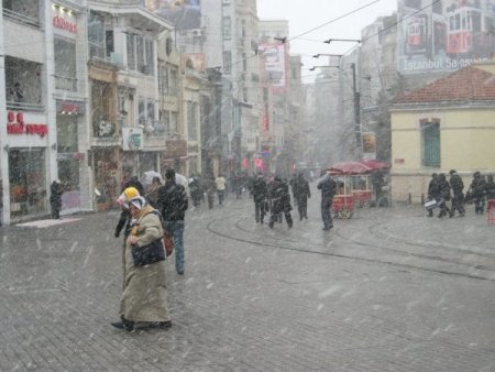 Taksim'den Kar Manzaraları