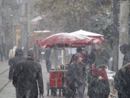 Taksim’den kar manzaraları