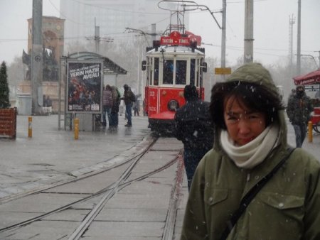 Taksim’den kar manzaraları