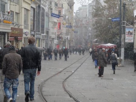 Taksim’den kar manzaraları