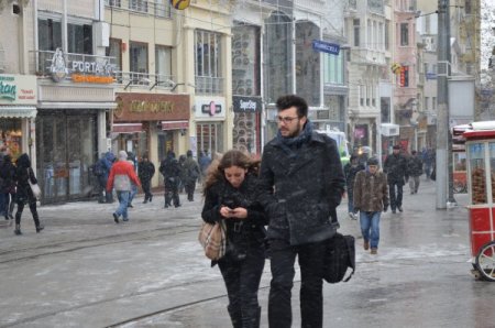 Taksim'den kar manzaraları