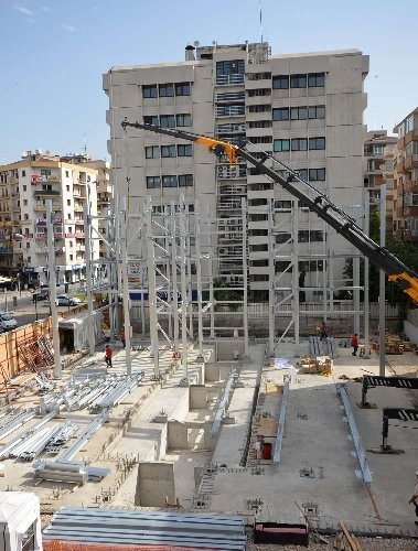 Tam otomatik otoparkın çelik gövdesi Ağustos’ta bitiyor