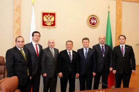 Tataristan Cumhurbaşkanı, Tuskon Heyetini Makamında Ağırladı