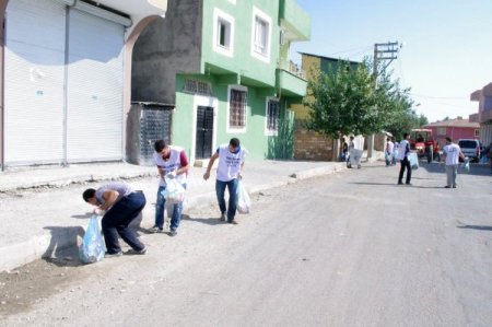 Tatile Gelen Üniversiteli Öğrenciler Mahallelerini Temizledi